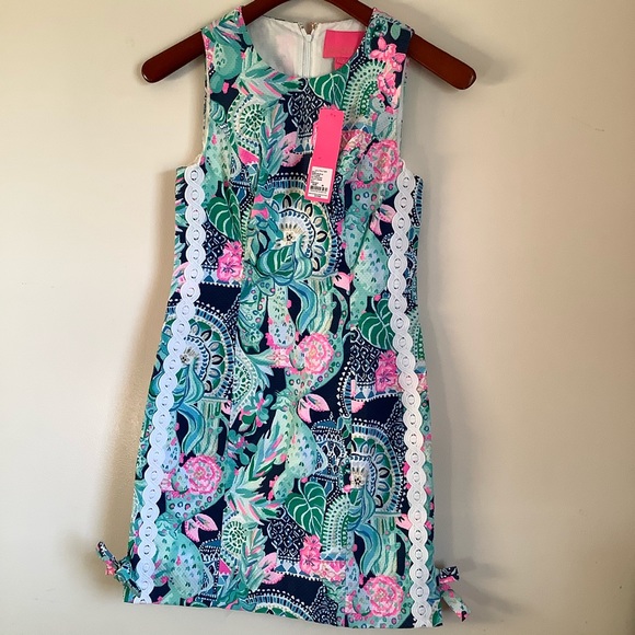 Lilly Pulitzer Mila Stretch Shift Looking Sharp Multi Color Dress NWT SZ 00 $178 - Picture 8 of 12